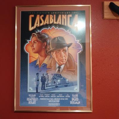 CASABLANCA FRAMED MOVIE POSTER