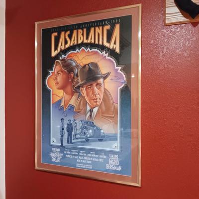 CASABLANCA FRAMED MOVIE POSTER
