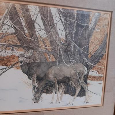 SIGNED AND NUMBERED PRINT OF 2 ANTELOPE
