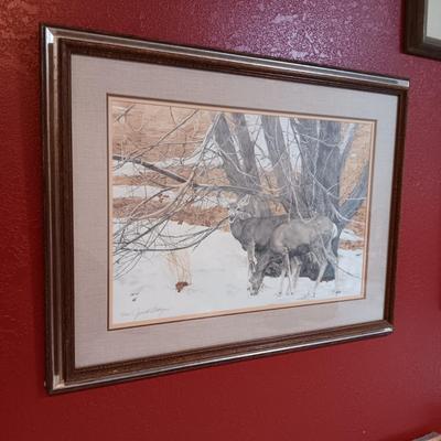 SIGNED AND NUMBERED PRINT OF 2 ANTELOPE
