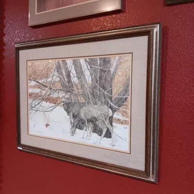 SIGNED AND NUMBERED PRINT OF 2 ANTELOPE