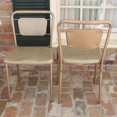 Vintage Mid Century Hamilton Cosco Folding Card Table & Chair Set