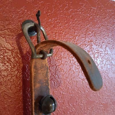 WOW! 7 FOOT ANTIQUE BELLS ON A LEATHER STRAP