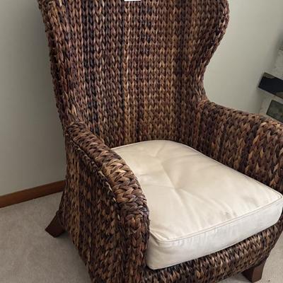 Wicker Arm Chair with Cushion