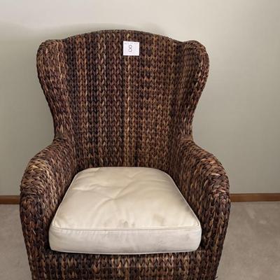 Wicker Arm Chair with Cushion