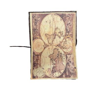 Handmade Leather Steampunk Vintage Inspired Diary Handbook Journal Book of Spells w/Drama Theater Masks w/Hook & Eye Latch - 5"...