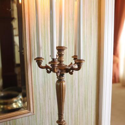 Ornate Six Arm Candelabra Table Lamp
