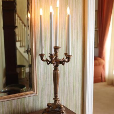 Ornate Six Arm Candelabra Table Lamp