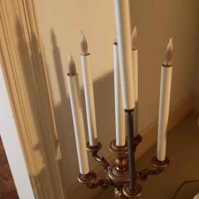Ornate Six Arm Candelabra Table Lamp