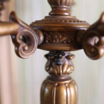 Ornate Six Arm Candelabra Table Lamp