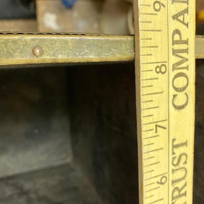 Vintage BRASS REPOUSSE BASKET Bin Trash or Waste Basket