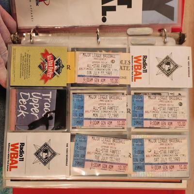 Binder filled w 1993 All Star Game Memorabelia Oriole Park at Camden Yards All Star Fan Fest