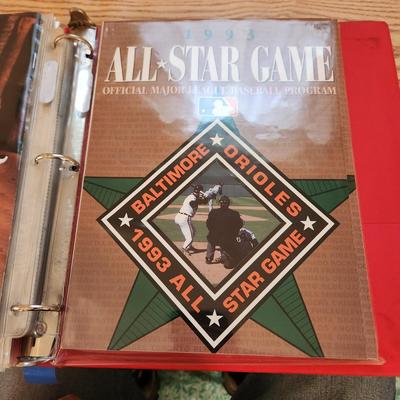 Binder filled w 1993 All Star Game Memorabelia Oriole Park at Camden Yards All Star Fan Fest