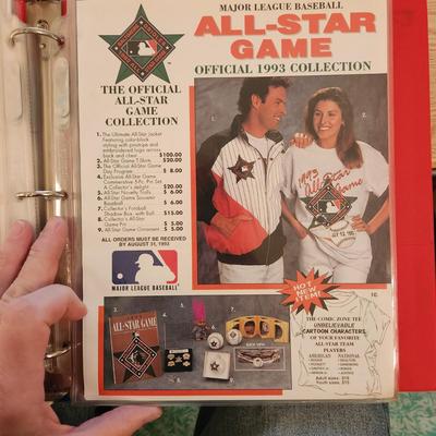 Binder filled w 1993 All Star Game Memorabelia Oriole Park at Camden Yards All Star Fan Fest