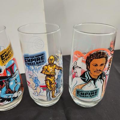 Lot of 9 McDonald's Star Wars Return of The Jedi Empire Strikes Back Glasses