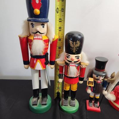 Lot of 5 Nut Crackers 2 Firemen