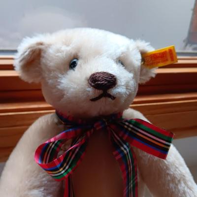 STEIFF FULLY JOINTED TEDDY BEAR APPROX 12 INCHES TALL