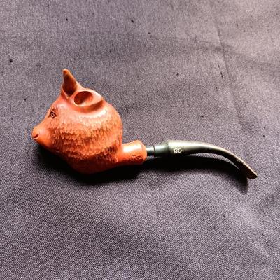 HUMIDOR TOBACCO PIPE HOLDER WITH STEER HEAD PIPE FROM FRANCE