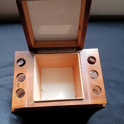 HUMIDOR TOBACCO PIPE HOLDER WITH STEER HEAD PIPE FROM FRANCE