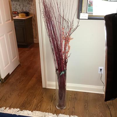 DR525 Glass Vase with Decor