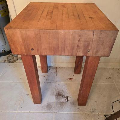 Butcher block table