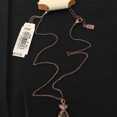 New 1928 rhinestone pendant necklace