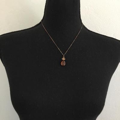 New 1928 rhinestone pendant necklace