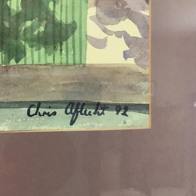 UBR542 Original “Street View” 1992 Watercolor by Chris Aflecht