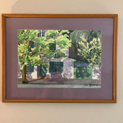 UBR542 Original “Street View” 1992 Watercolor by Chris Aflecht