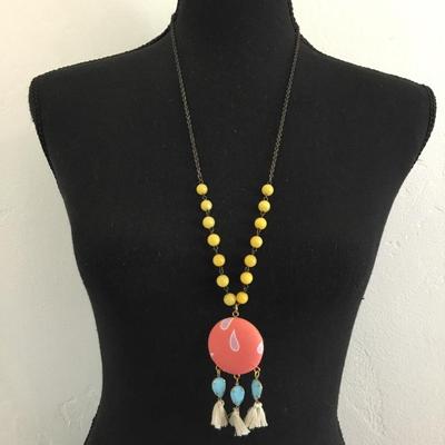 Plunder, BoHo, tassel, necklace, and stone beads