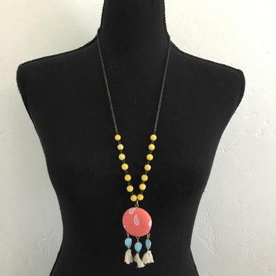 Plunder, BoHo, tassel, necklace, and stone beads