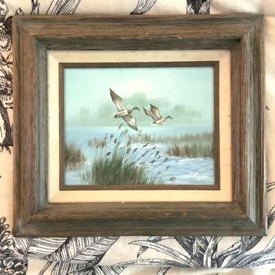 UBR543 Original Flying Geese Oil Painting by Coleman