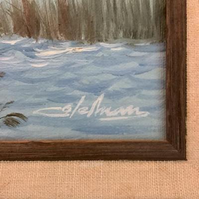 UBR543 Original Flying Geese Oil Painting by Coleman