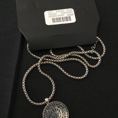 Beautiful find silver plated cubic zirconia necklace