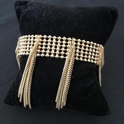 Vintage Gold tone snap bracelet