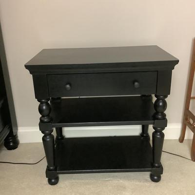UBR549 Pair of Black Pottery Barn Night Stands