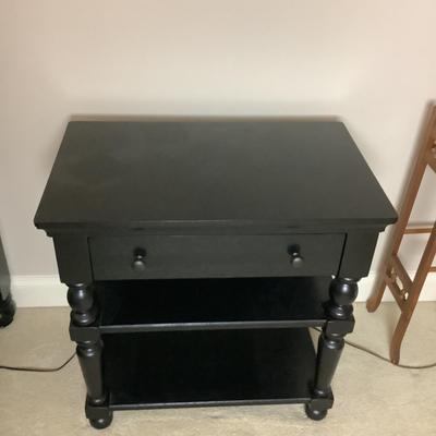UBR549 Pair of Black Pottery Barn Night Stands