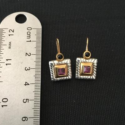 Beautiful, vintage, gold and silver toned earrings