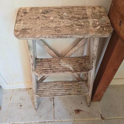 Wooden step stool