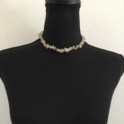Cute chip rock gem stone necklace
