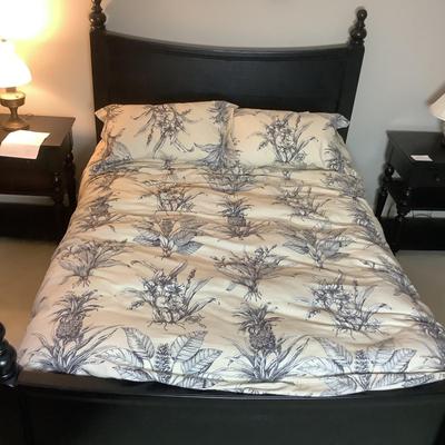 UBR556 Tropical Toile Custom Thibaut Queen Duvet and Shams