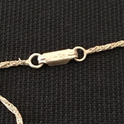 Cute 925 vintage Italy chain and 925 silver heart pendant