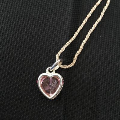Cute 925 vintage Italy chain and 925 silver heart pendant