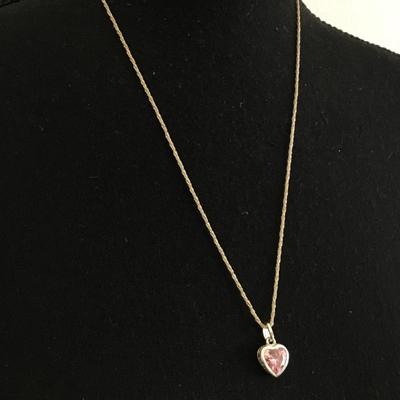Cute 925 vintage Italy chain and 925 silver heart pendant