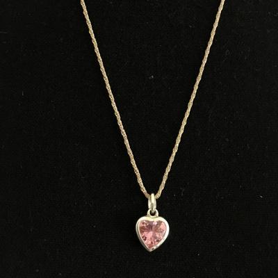Cute 925 vintage Italy chain and 925 silver heart pendant