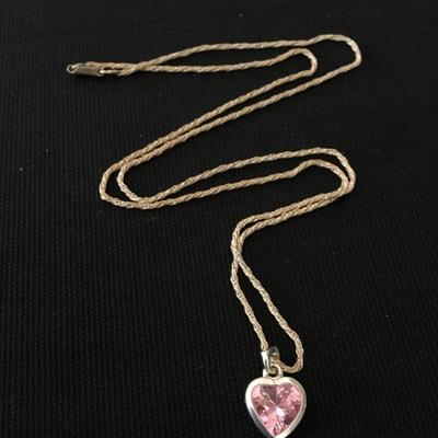 Cute 925 vintage Italy chain and 925 silver heart pendant