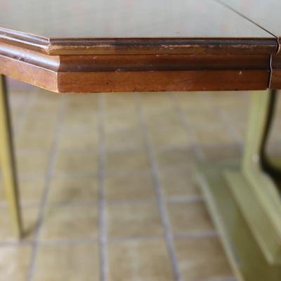 Mid Century Octagonal Pedestal Dining Table with Two Leaves