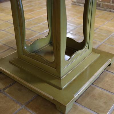 Mid Century Octagonal Pedestal Dining Table with Two Leaves