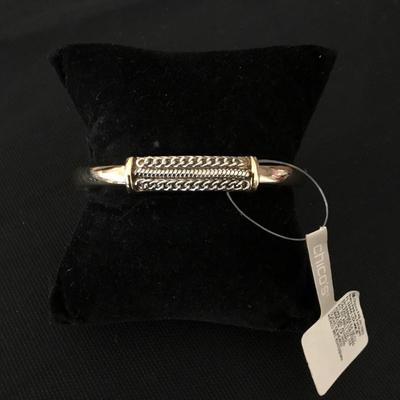 New Chicos, gold tone, hinged bracelet
