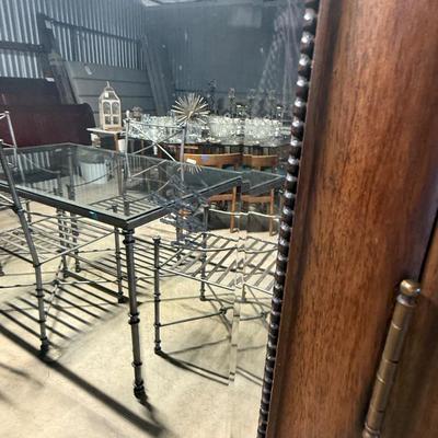 Vintage Oak Hall Mirrored Wardrobe with Drawer